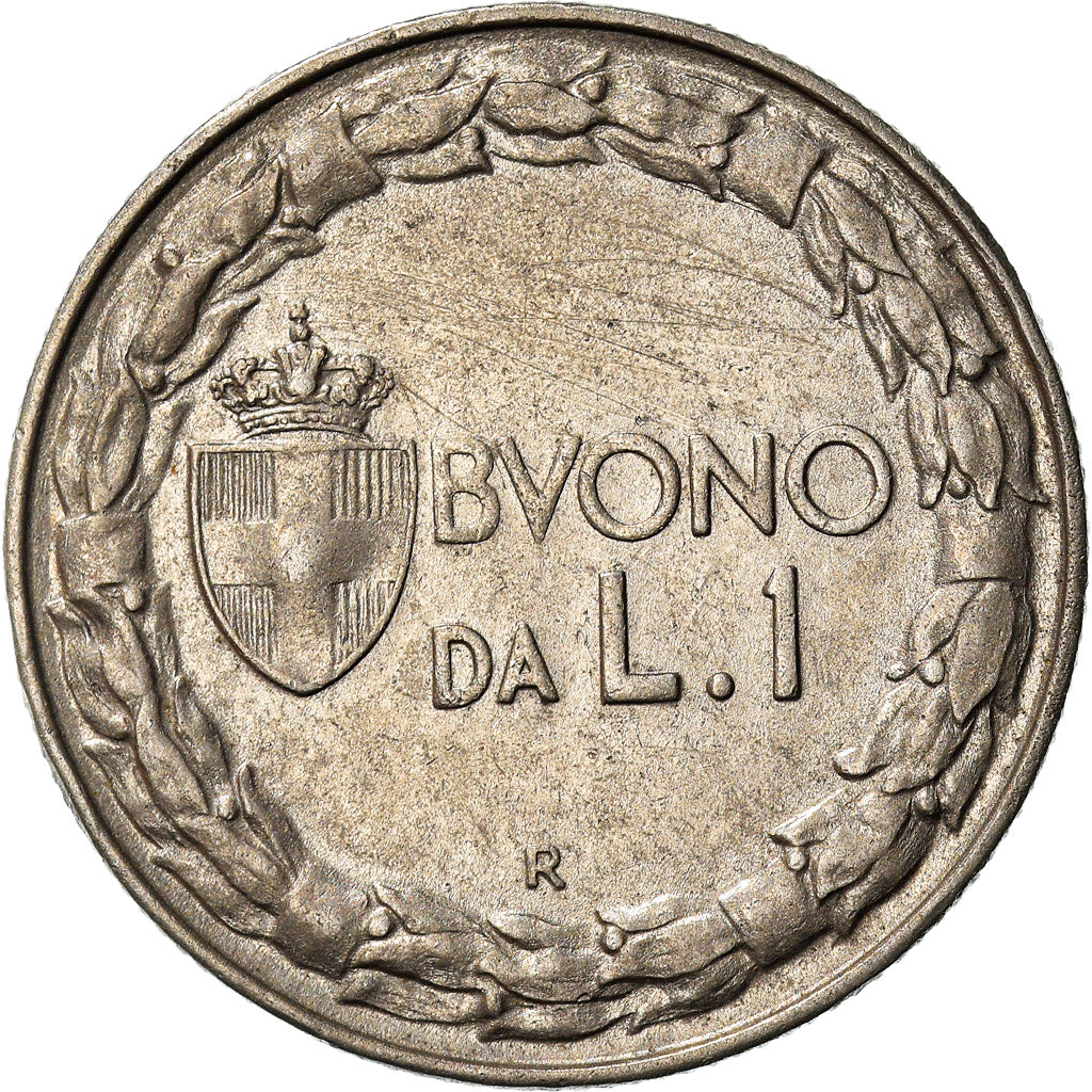 Moeda, Itália, Vittorio Emanuele III, Lira, 1924, Rome, EF(40-45), Níquel