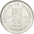 Coin, Venezuela, 25 Centimos, 1989, MS(63), Nickel Clad Steel, KM:50a