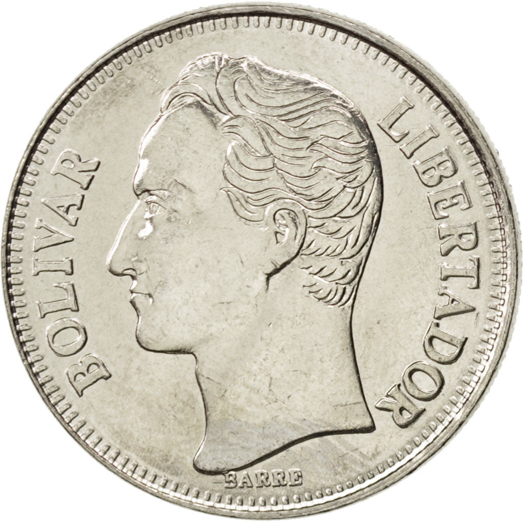 Moneta, Venezuela, Bolivar, 1990, SPL, Acciaio ricoperto in nichel, KM:52a.2