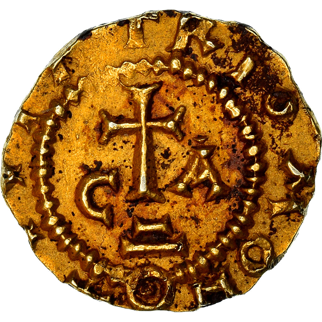 France, Triens, 620-640, Chalon-sur-Saône, Wintrio moneyer, Or, TTB+