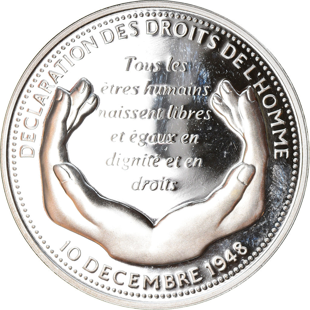 France, Medal, Déclaration des Droits de l'Homme, Politics, MS(65-70), Silver