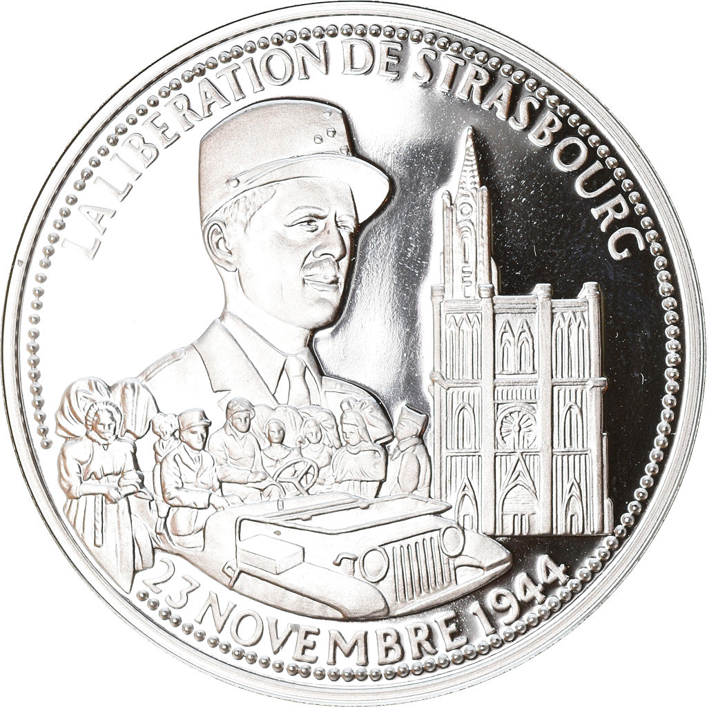 France, Medal, La Libération de Strasbourg, History, MS(65-70), Silver