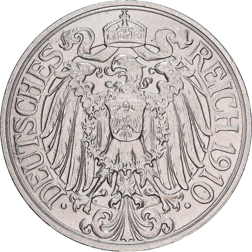 Monnaie, GERMANY - EMPIRE, Wilhelm II, 25 Pfennig, 1910, Muldenhütten, SUP