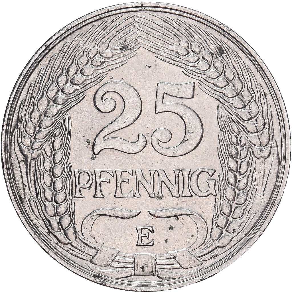 Monnaie, GERMANY - EMPIRE, Wilhelm II, 25 Pfennig, 1910, Muldenhütten, SUP