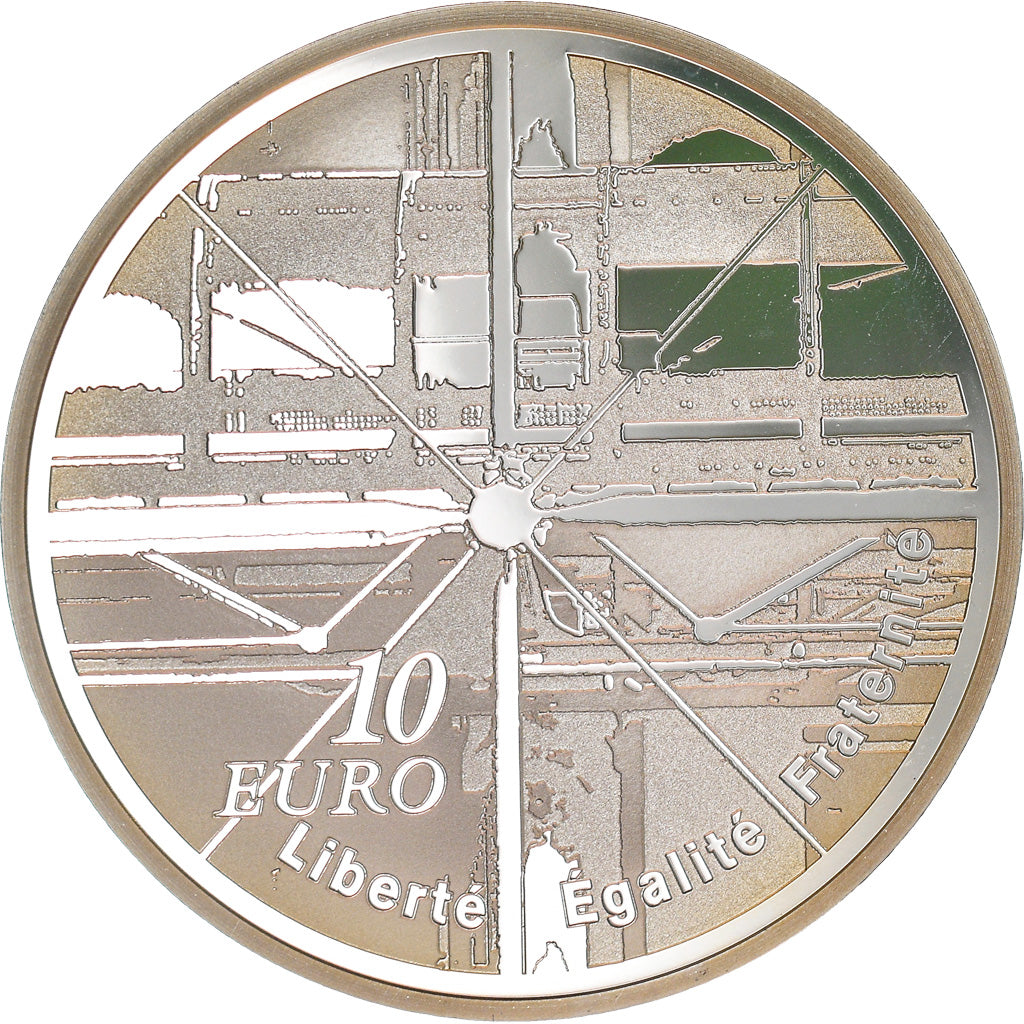 France, Monnaie de Paris, 10 Euro, Centre Pompidou, 2010, Paris, Proof