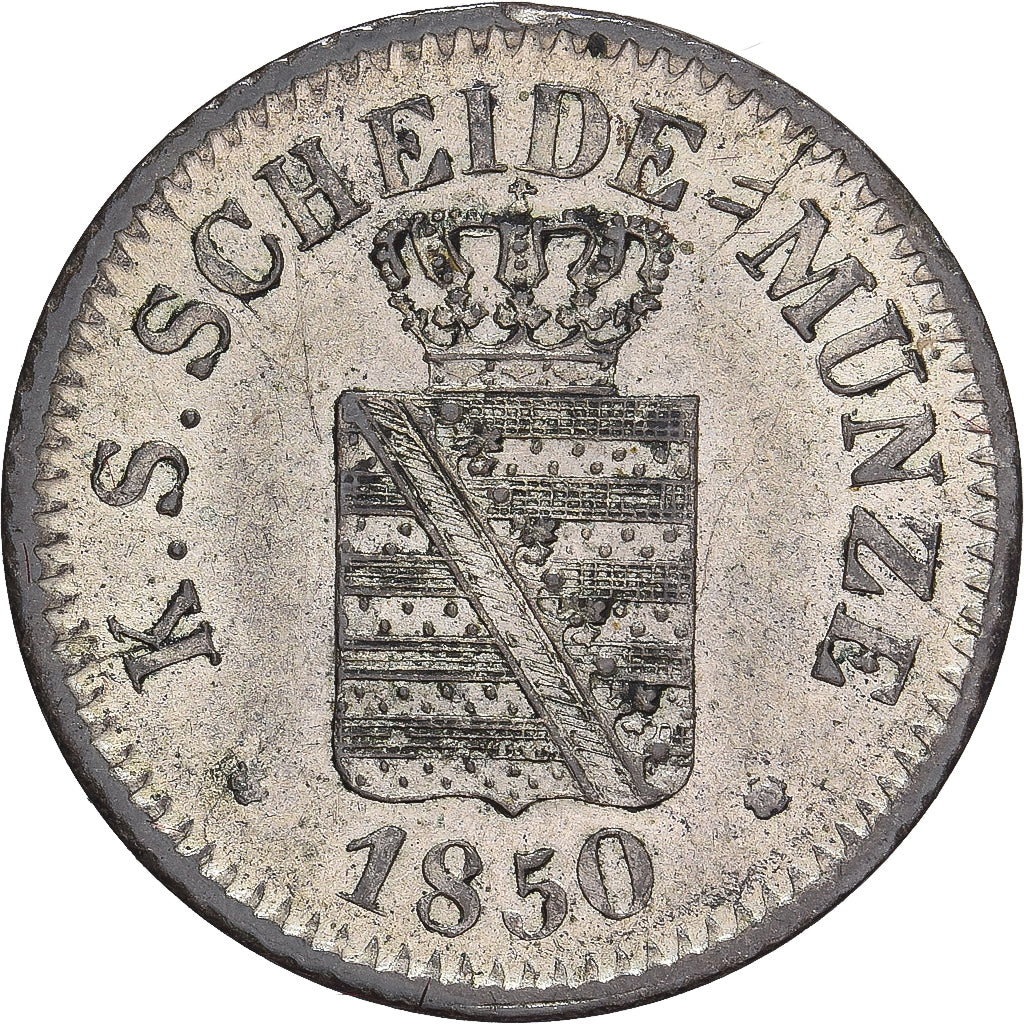 Münze, Deutsch Staaten, SAXONY-ALBERTINE, Friedrich August II, Neu-Groschen, 10