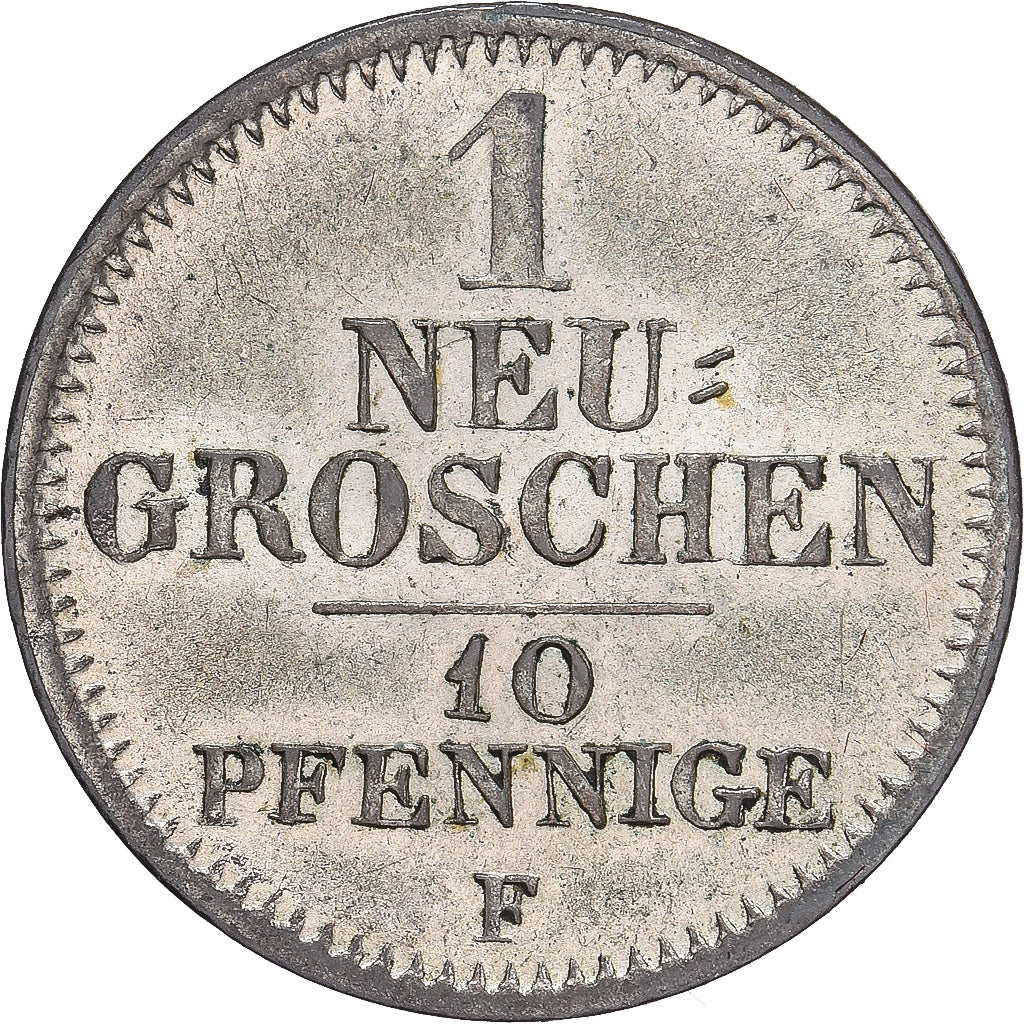 Münze, Deutsch Staaten, SAXONY-ALBERTINE, Friedrich August II, Neu-Groschen, 10