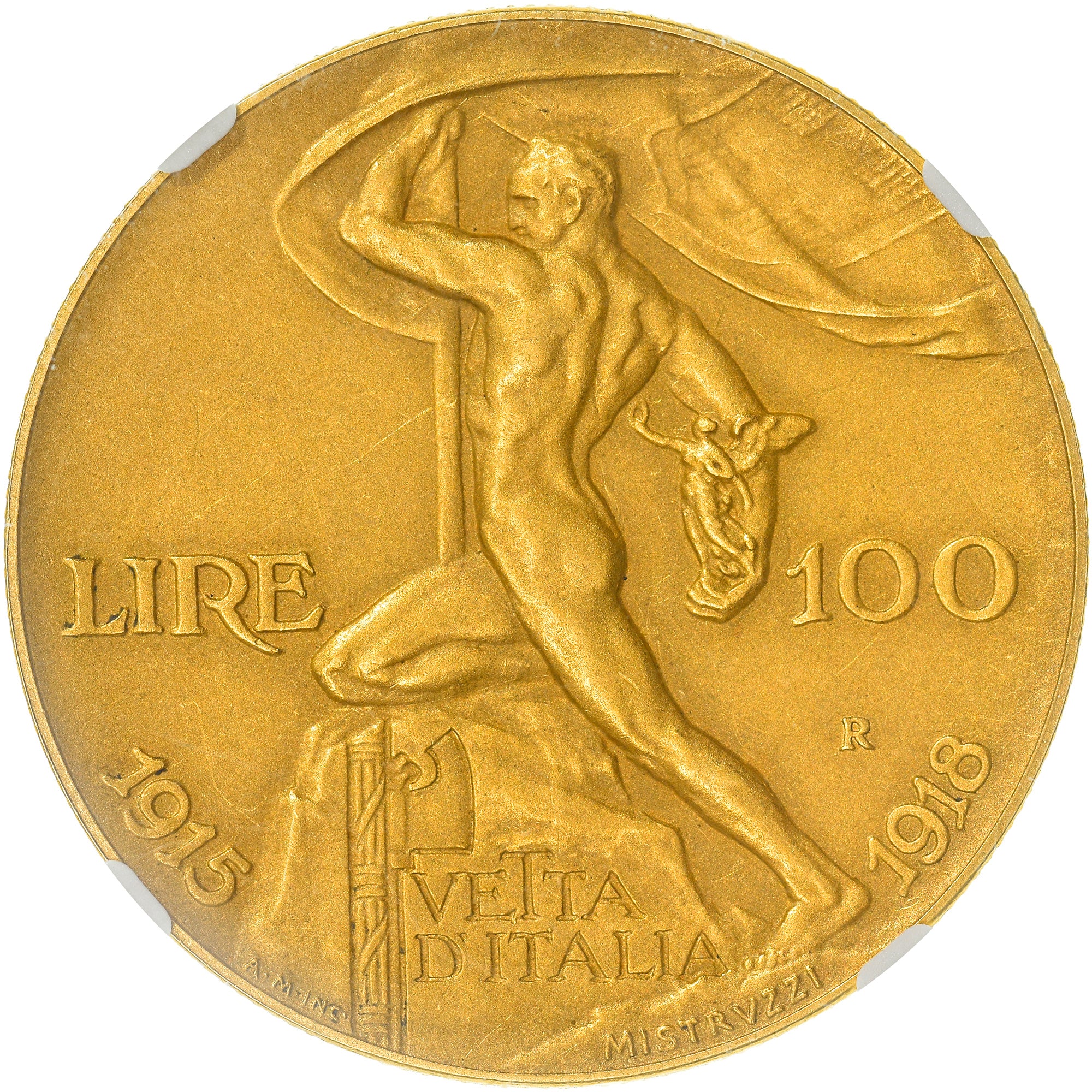 Italy, Vittorio Emanuele III, 100 Lire, 1925, Rome, Gold, NGC, PF62, KM:66