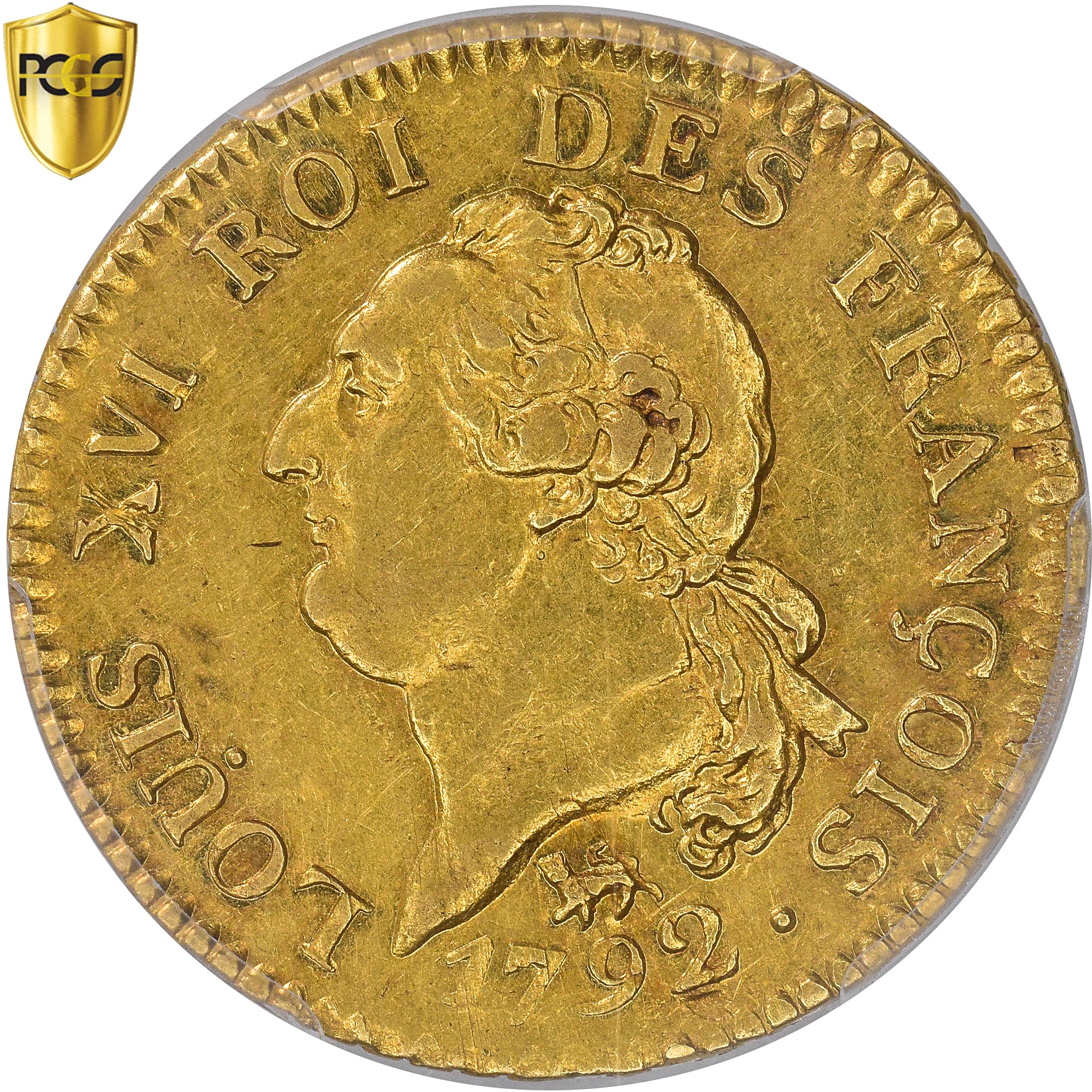 Coin, France, Louis XVI, 24 Livres, 1792, Paris, PCGS, AU55, AU(55-58), Gold