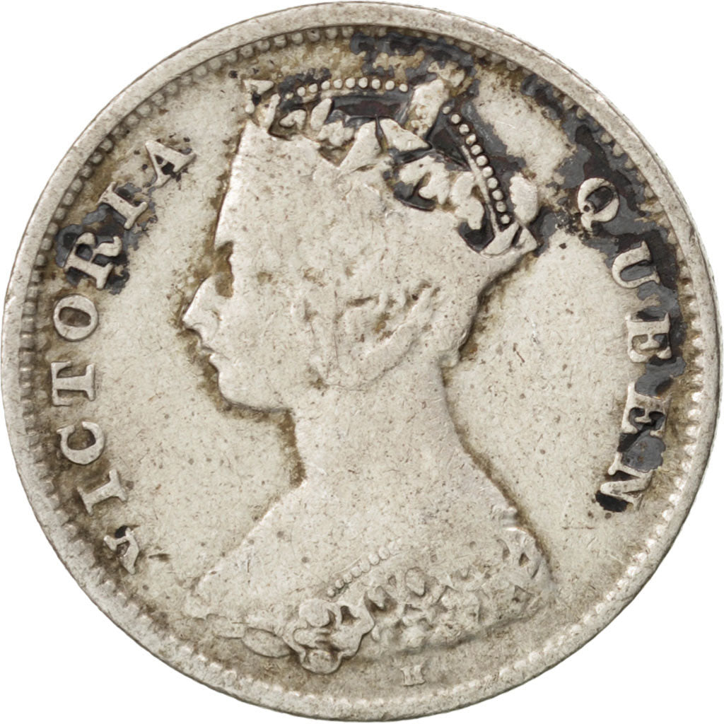 Coin, Hong Kong, Victoria, 10 Cents, 1900, VF(30-35), Silver, KM:6.3