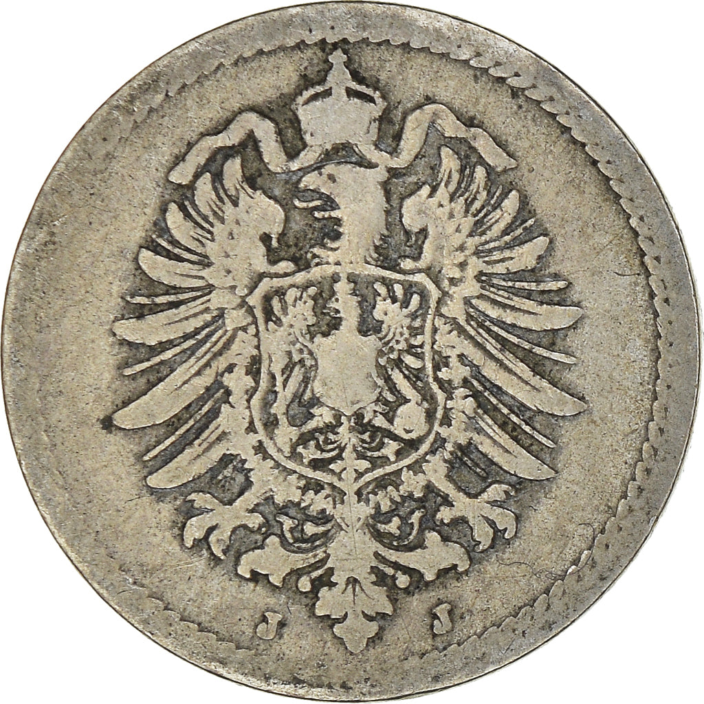 Moneta, NIEMCY - IMPERIUM, Wilhelm I, 5 Pfennig, 1875, Hamburg, VF(20-25)