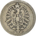 Moneta, NIEMCY - IMPERIUM, Wilhelm I, 5 Pfennig, 1875, Hamburg, VF(20-25)