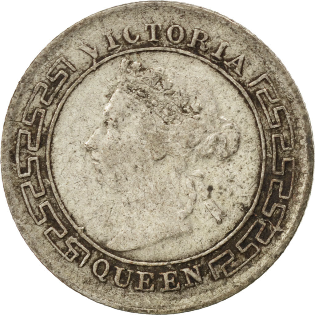 Coin, Ceylon, Victoria, 10 Cents, 1894, EF(40-45), Silver, KM:94