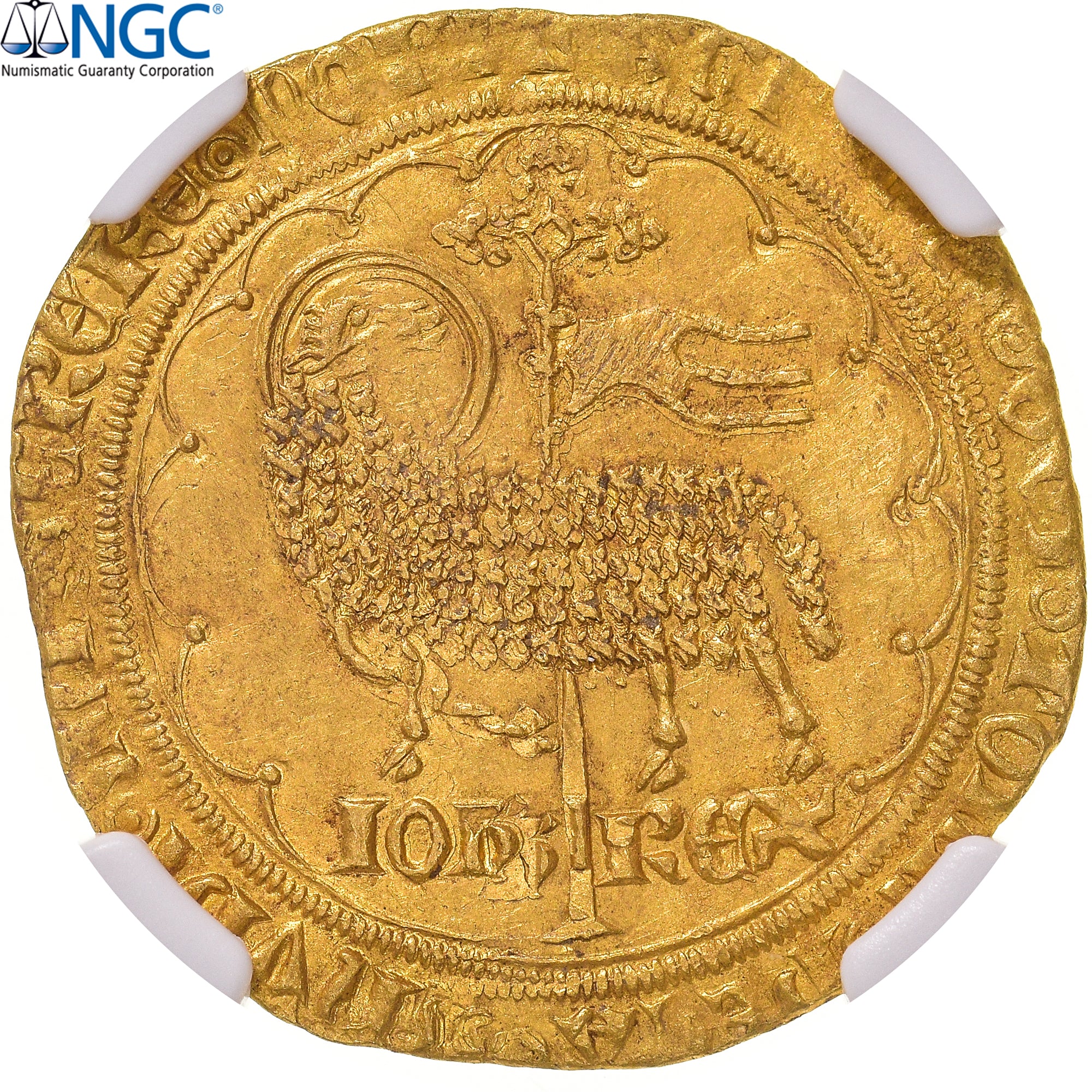 Francia, Jean II le Bon, Mouton d'or, 1355-1364, Pontivy's Hoard, Oro, NGC