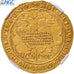 França, Jean II le Bon, Mouton d'or, 1355, Pontivy's Hoard, Dourado, NGC, MS62