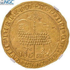 Francja, Jean II le Bon, Mouton d'or, 1355, Pontivy's Hoard, Złoto, NGC, MS61