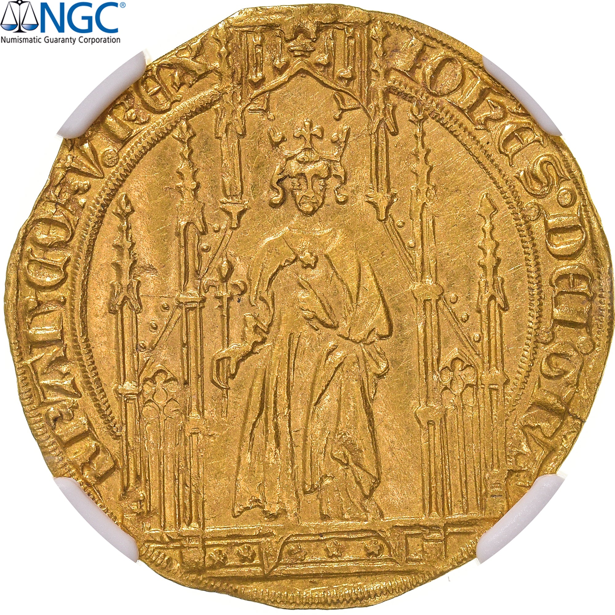 France, Jean II le Bon, Royal d'or, 1359, Pontivy's Hoard, Gold, NGC, MS61