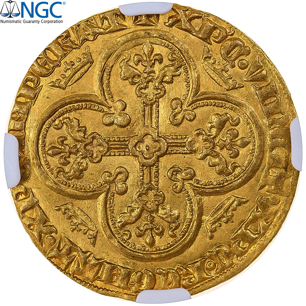 France, Philippe VI, Royal d'or, 1328, Trésor de Pontivy, Or, NGC, SPL+