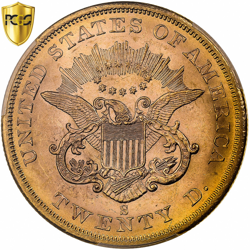 Vereinigte Staaten, 20 Dollars, Liberty Head, 1857, San Francisco, Gold, PCGS