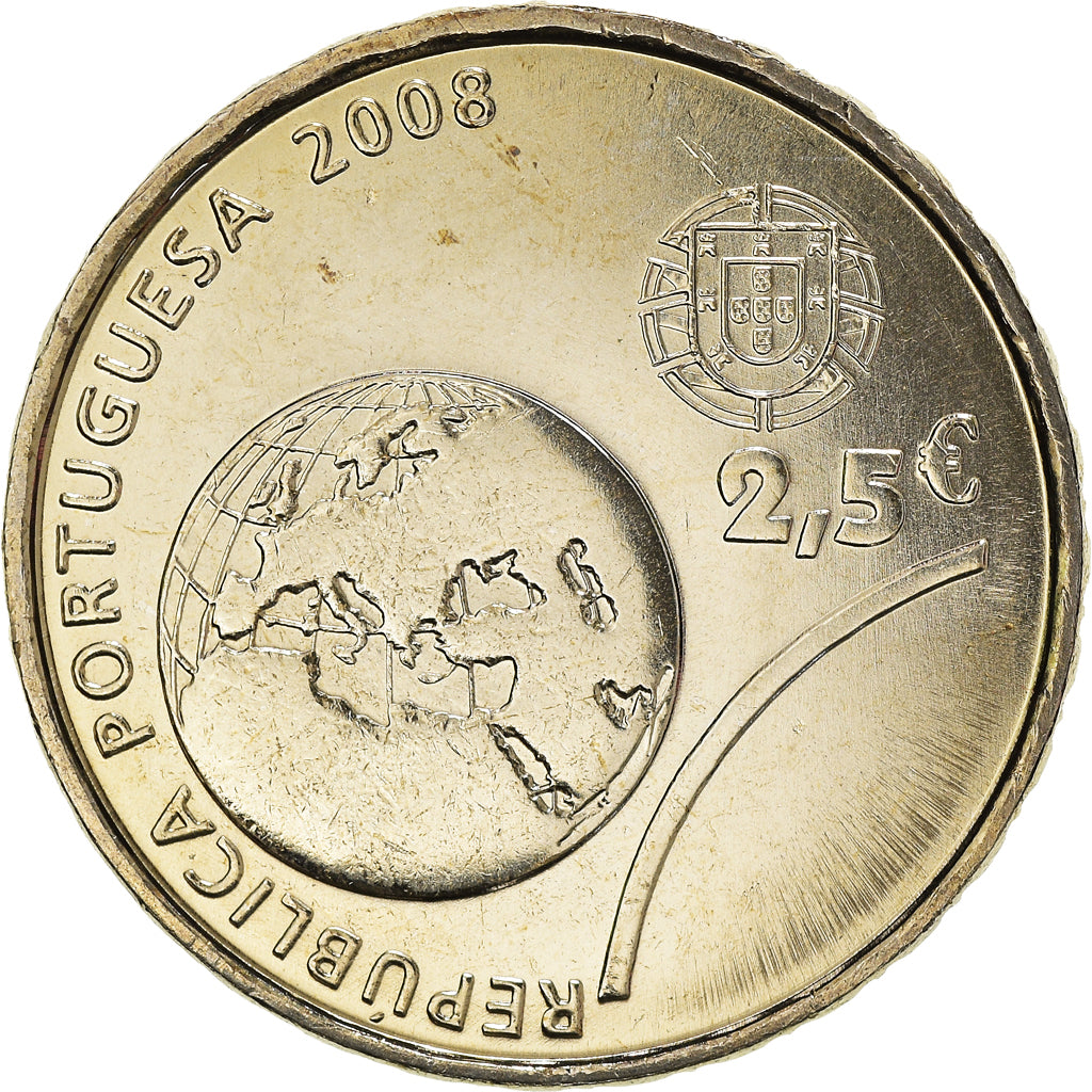 Portugal, Olympics, 2-1/2 Euro, 2008, MS(63), Copper-nickel, KM:790