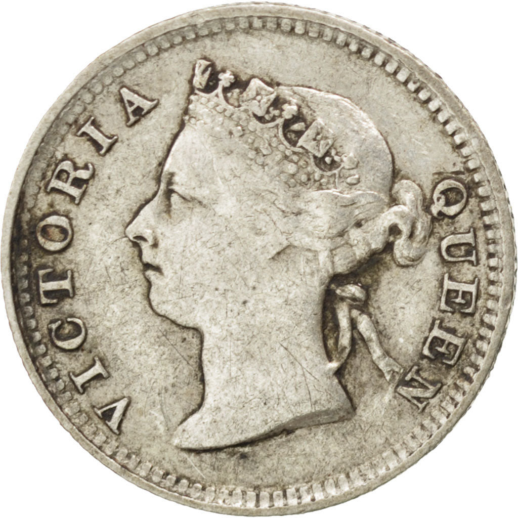 Münze, Straits Settlements, Victoria, 5 Cents, 1895, SS, Silber, KM:10