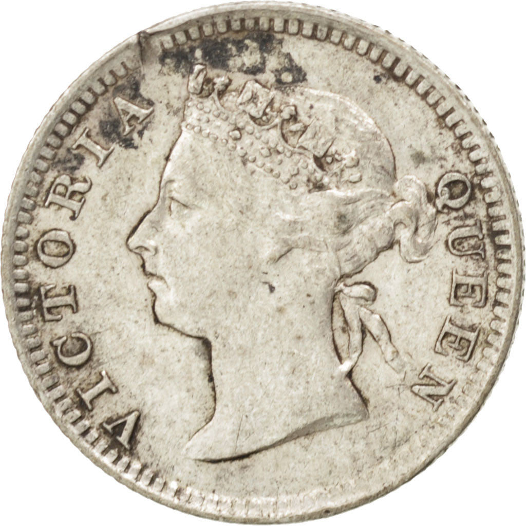 Coin, Straits Settlements, Victoria, 5 Cents, 1900, VF(30-35), Silver, KM:10