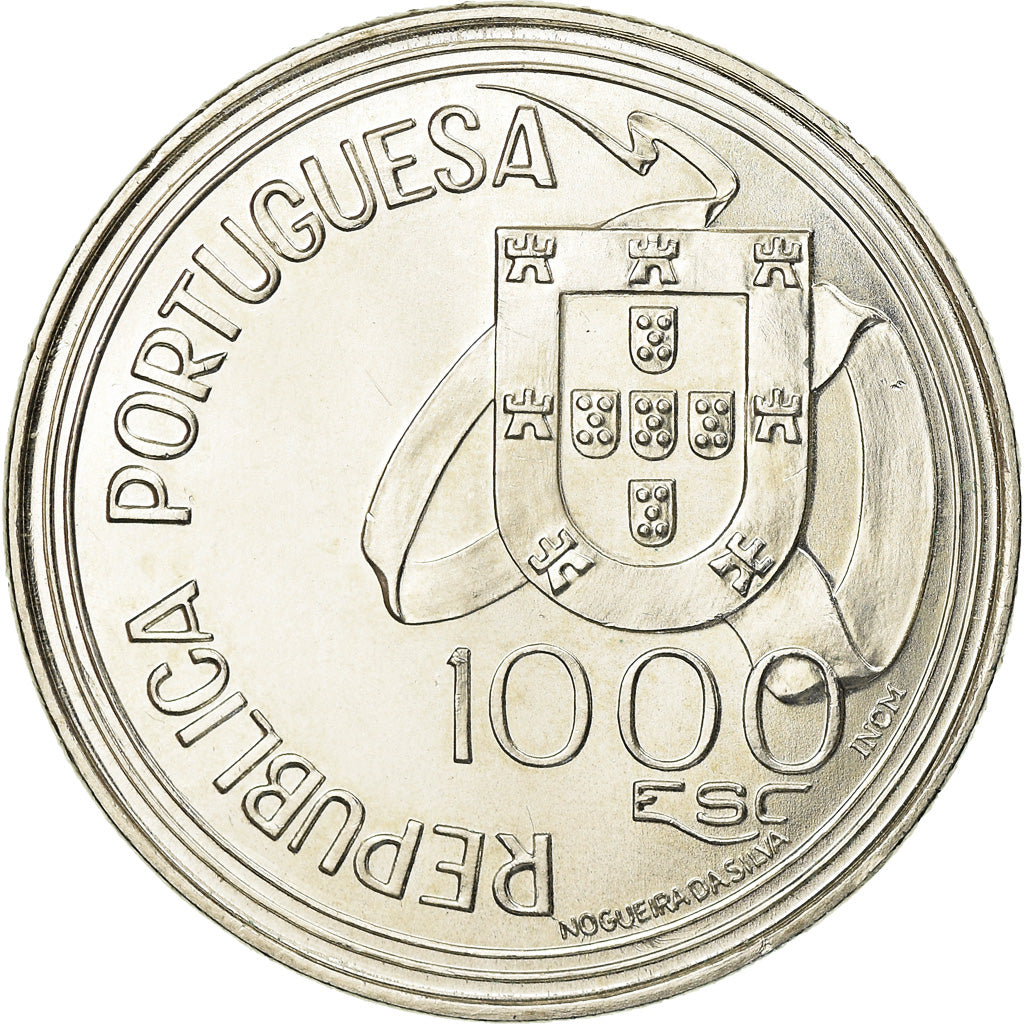 Coin, Portugal, 1000 Escudos, 1994, Lisbon, MS(60-62), Silver, KM:675