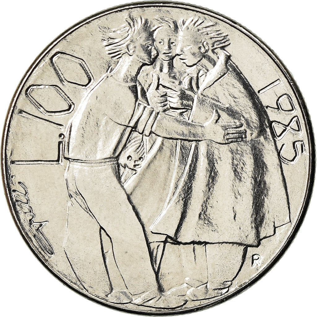 Moneta, San Marino, 100 Lire, 1985, Rome, SPL-, Acciaio, KM:179