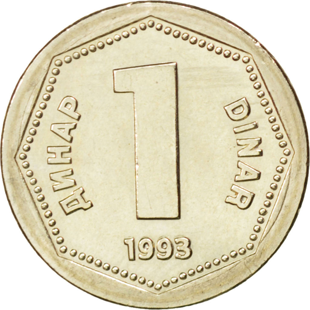 Münze, Jugoslawien, Dinar, 1993, UNZ, Copper-Nickel-Zinc, KM:154