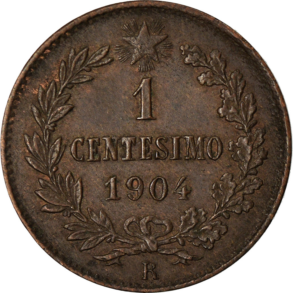 Coin, Italy, Vittorio Emanuele III, Centesimo, 1904, Rome, AU(55-58), Bronze