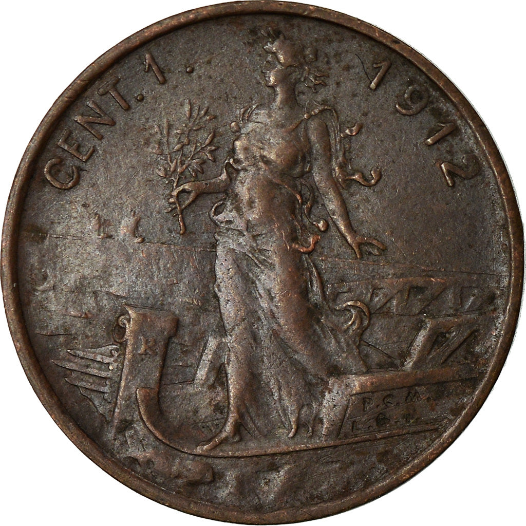 Monnaie, Italie, Vittorio Emanuele III, Centesimo, 1912, Rome, TTB, Bronze