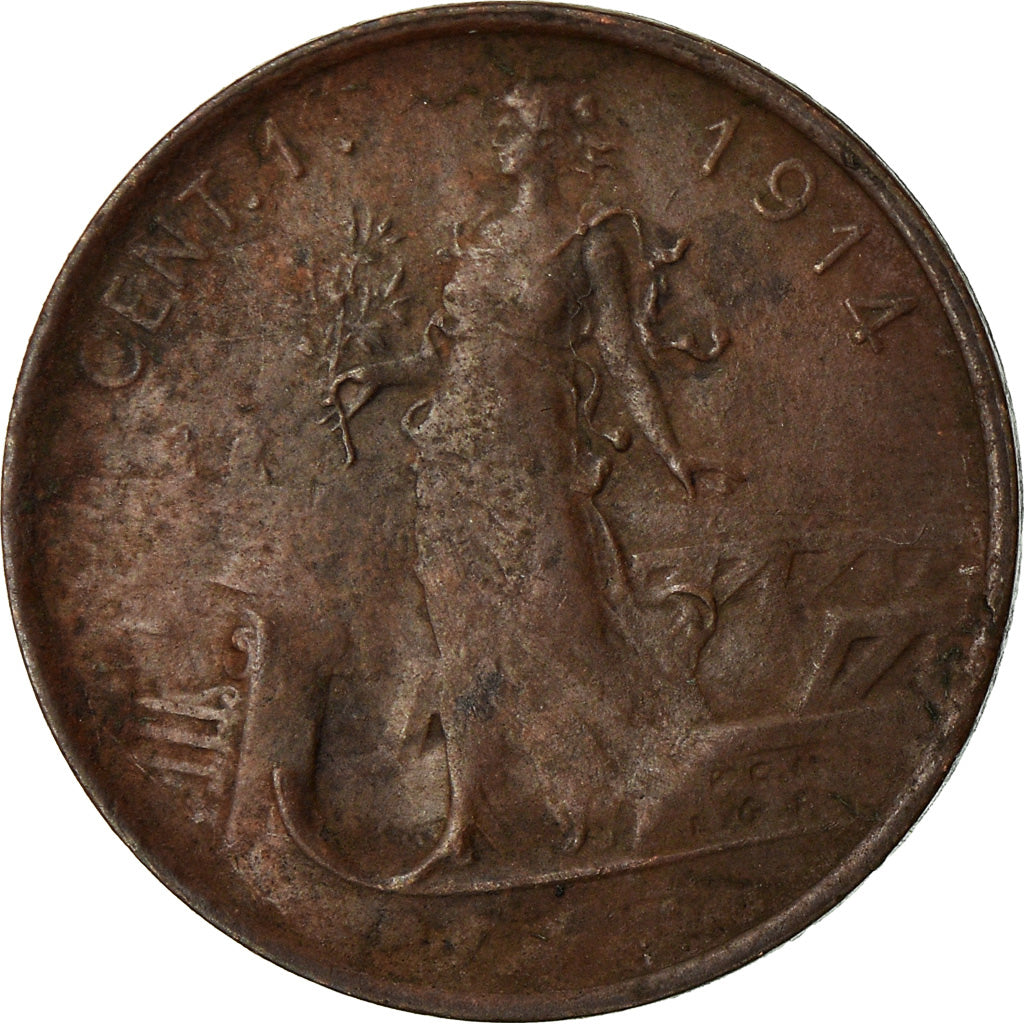 Monnaie, Italie, Vittorio Emanuele III, Centesimo, 1914, Rome, TTB, Bronze