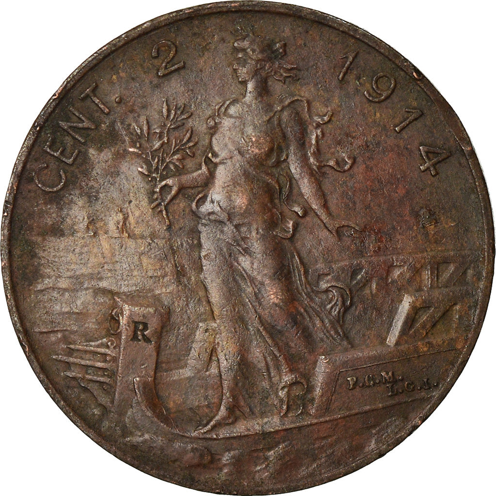 Monnaie, Italie, Vittorio Emanuele III, 2 Centesimi, 1914, Rome, TTB, Bronze