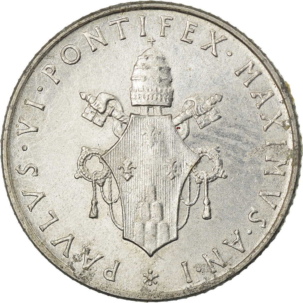 Coin, VATICAN CITY, Paul VI, 2 Lire, 1963, MS(63), Aluminum, KM:77.1