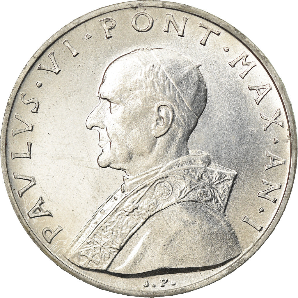 Munten, Vaticaanstad, Paul VI, 10 Lire, 1963, PR, Aluminium, KM:79.1