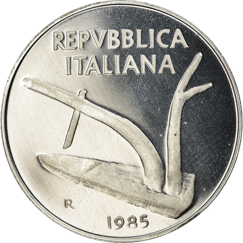 Münze, Italien, 10 Lire, 1985, Rome, Proof, STGL, Aluminium, KM:93