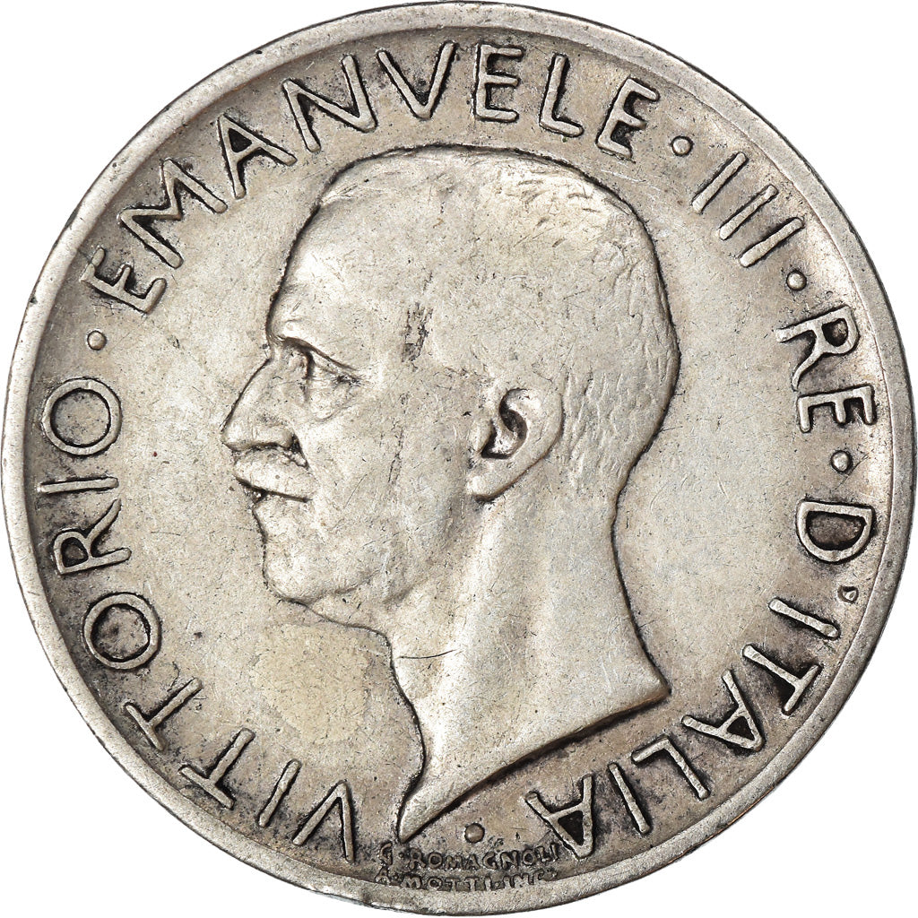 Moneda, Italia, Vittorio Emanuele III, 5 Lire, 1929, Rome, BC+, Plata, KM:67.2