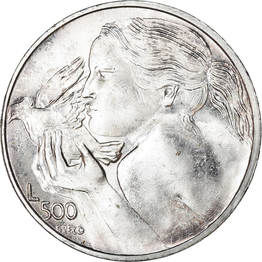 Munten, San Marino, 500 Lire, 1973, Rome, UNC-, Zilver, KM:29
