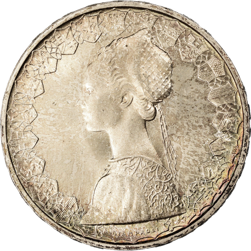 Moeda, Itália, 500 Lire, 1966, Rome, MS(60-62), Prata, KM:98