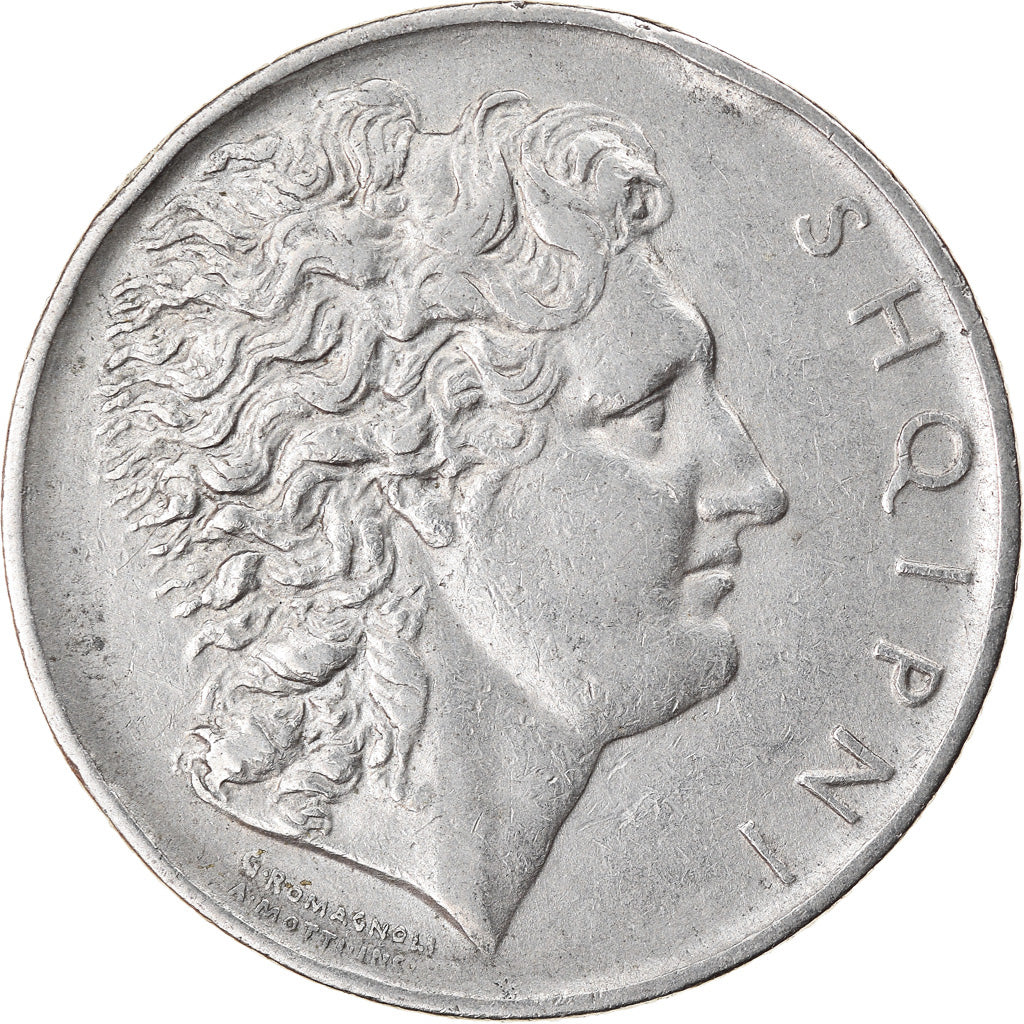 Moeda, Albânia, Lek, 1926, Rome, EF(40-45), Níquel, KM:5