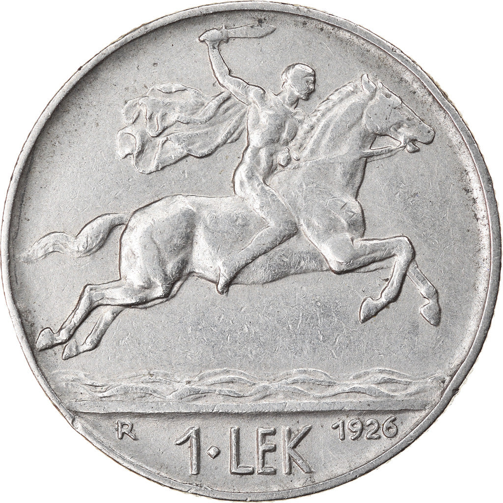 Moeda, Albânia, Lek, 1926, Rome, EF(40-45), Níquel, KM:5