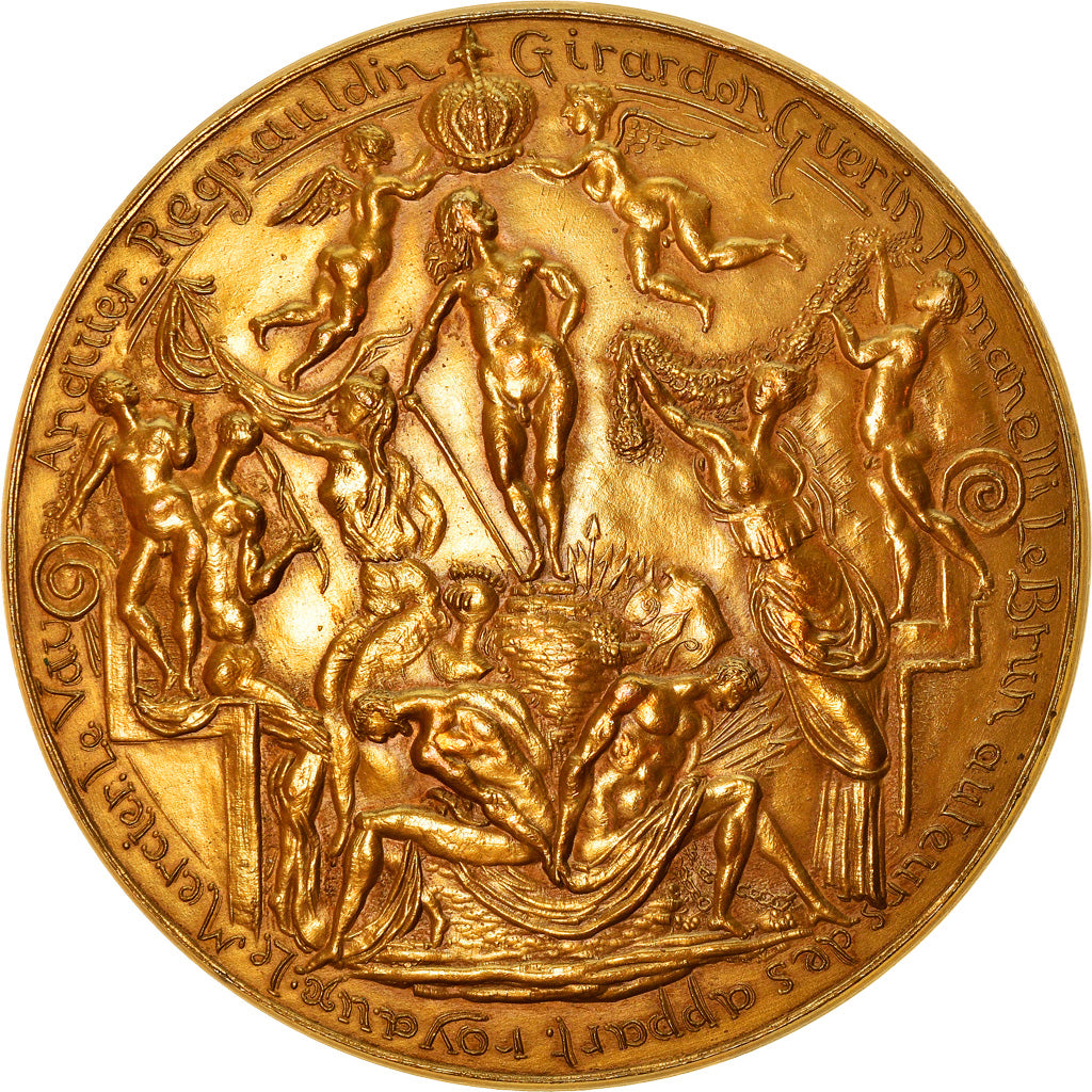 France, Medal, louis XIV et Anne d'Autriche au Louvre, History, 1973, MS(60-62)