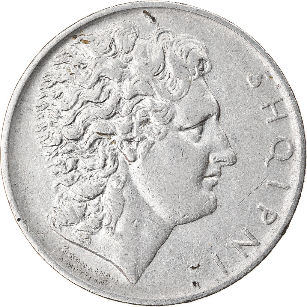 Moeda, Albânia, Lek, 1930, Rome, EF(40-45), Níquel, KM:5