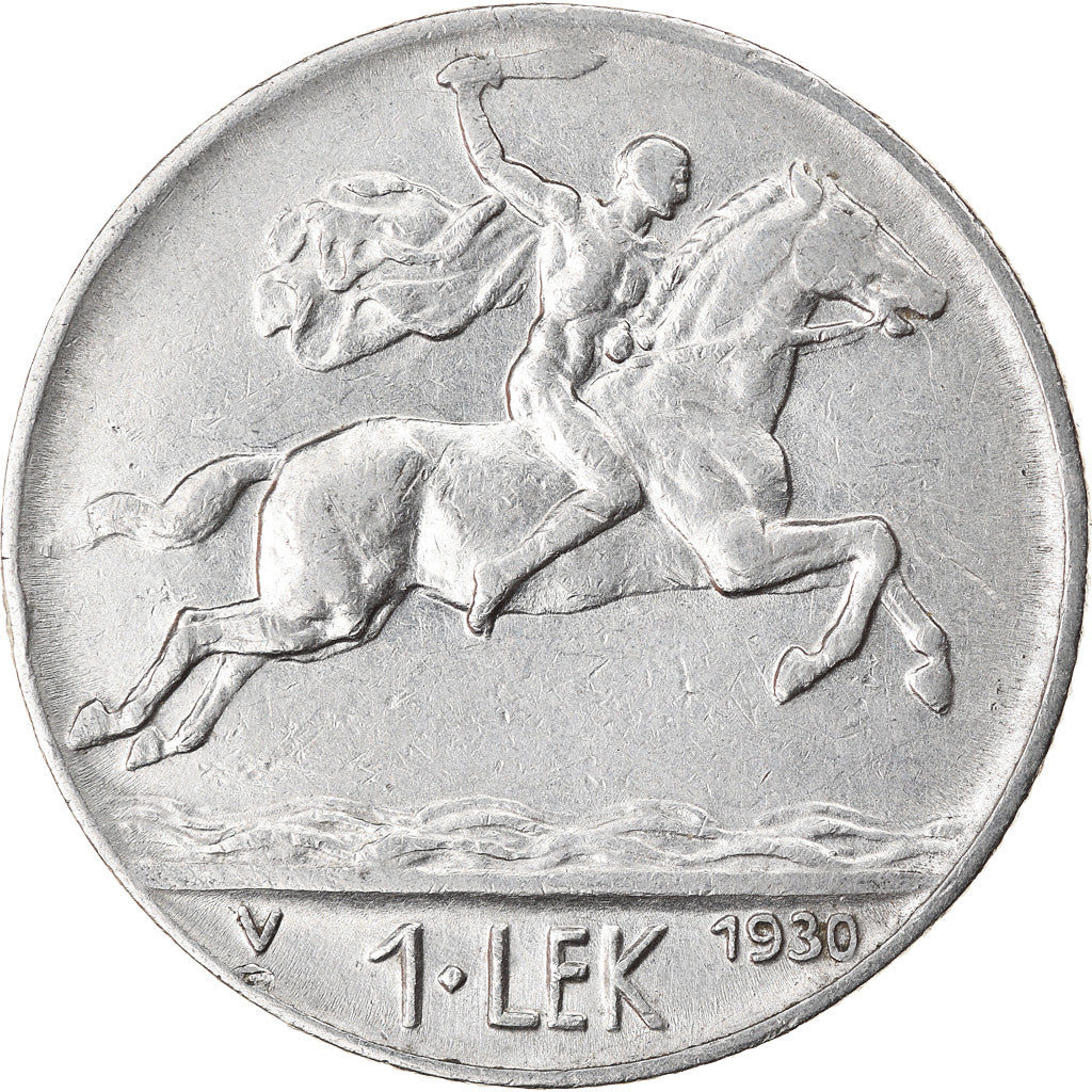 Moeda, Albânia, Lek, 1930, Rome, EF(40-45), Níquel, KM:5