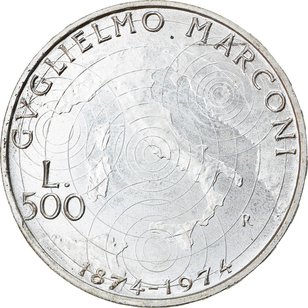 Moneda, Italia, 500 Lire, 1974, Rome, SC, Plata, KM:103