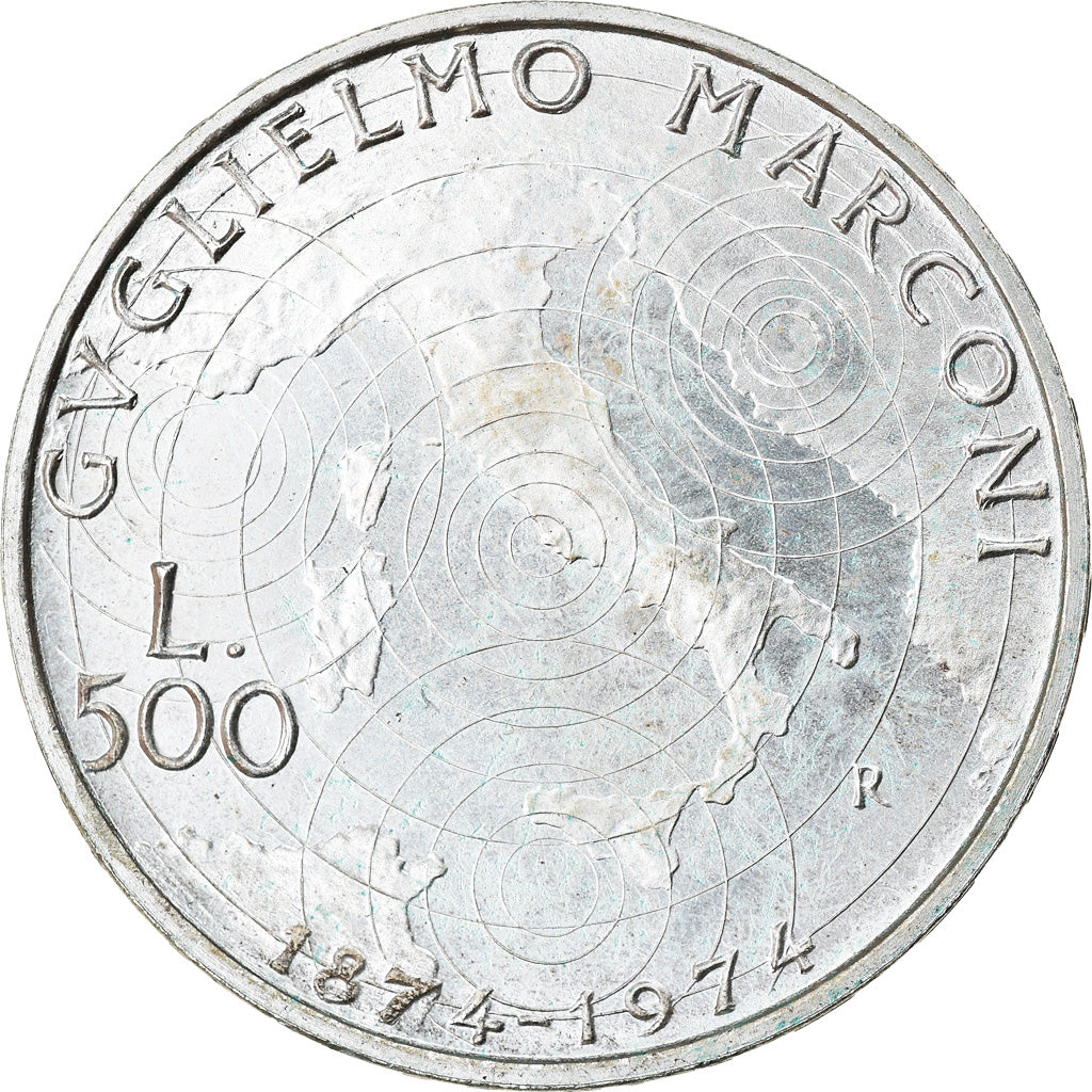 Moneda, Italia, 500 Lire, 1974, Rome, SC, Plata, KM:103