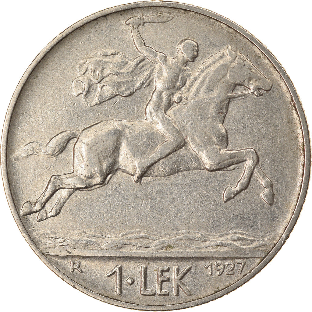 Moneda, Albania, Lek, 1927, Rome, MBC, Níquel, KM:5