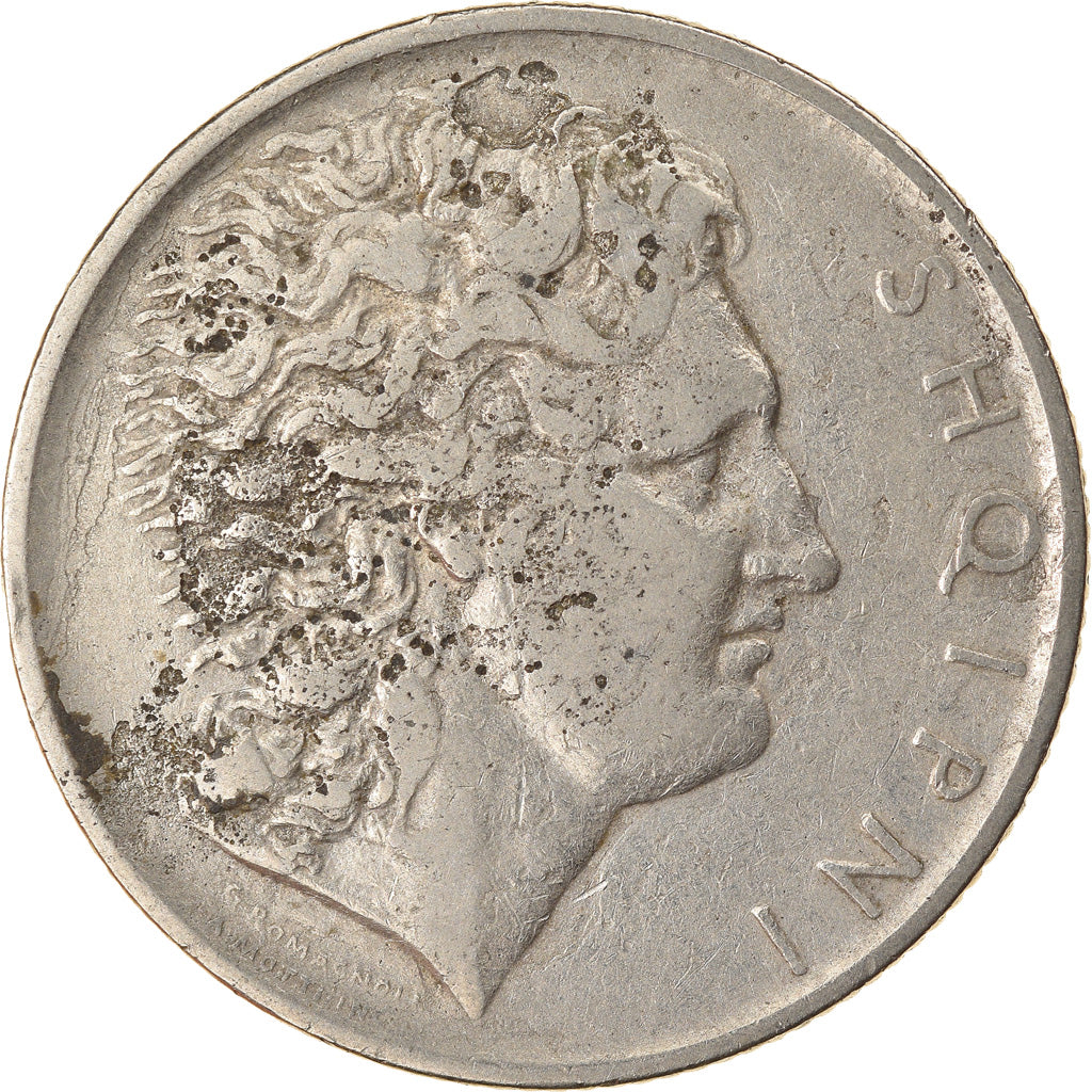 Moneda, Albania, Lek, 1930, Rome, MBC, Níquel, KM:5