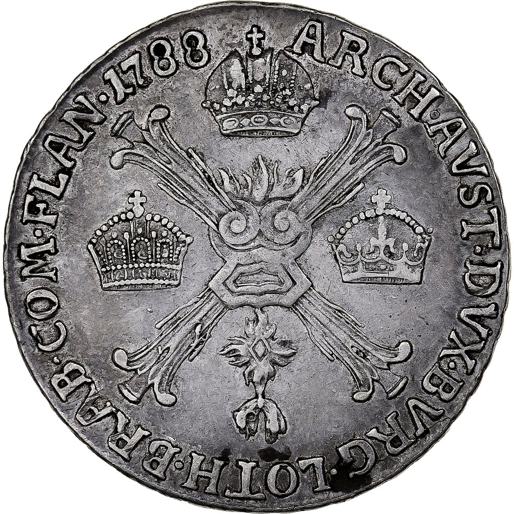 Pays-Bas autrichiens, Joseph II, 1/4 Couronne, 1788, Guntzbourg, Argent, TB+