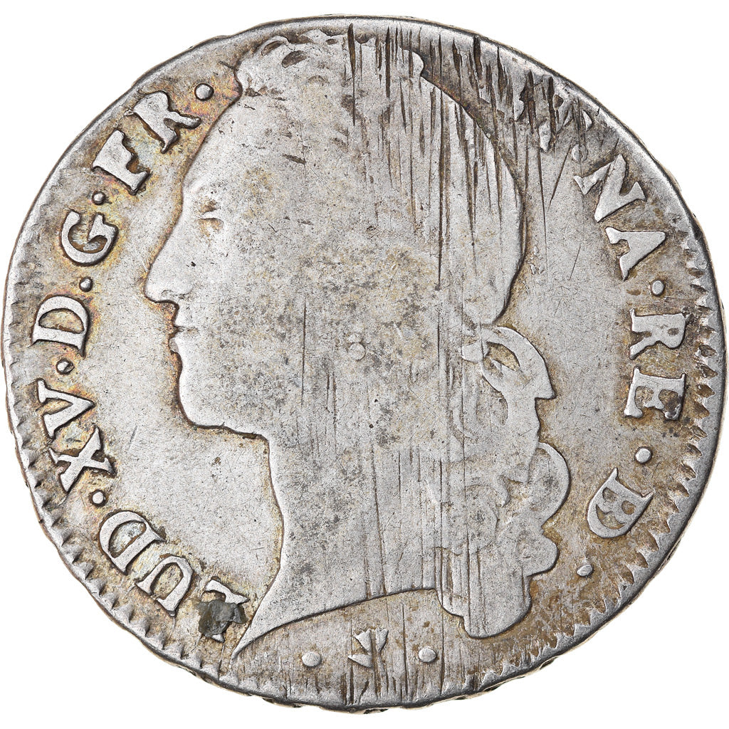 Moneta, Francia, Louis XV, 1/2 Écu de Béarn au bandeau, 1/2 ECU, 44 Sols